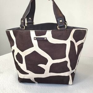 Vintage Kate Spade Novelty Giraffe Print Tote